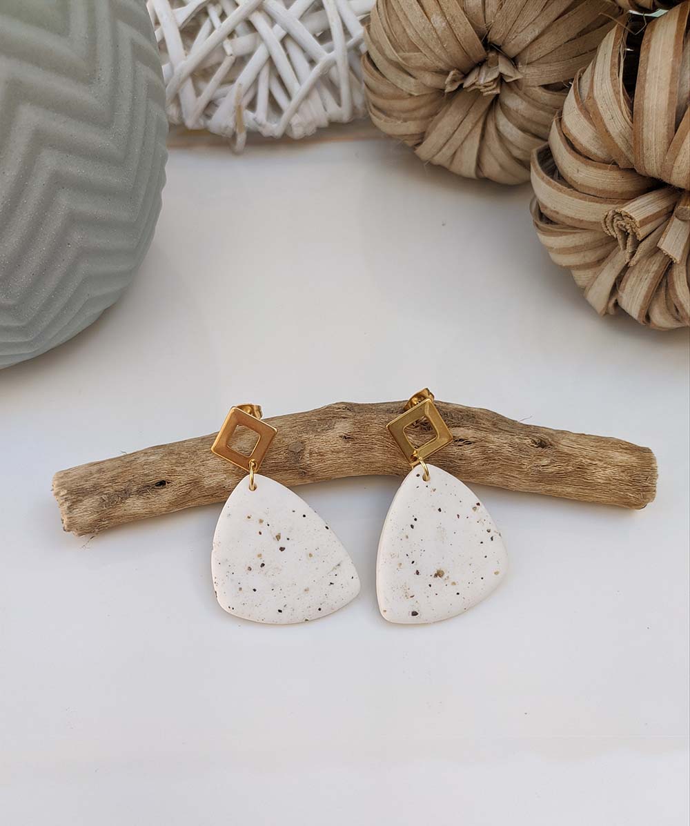 Handmade Polymer Clay Earrings - Jewelry Handmade Minimalistic