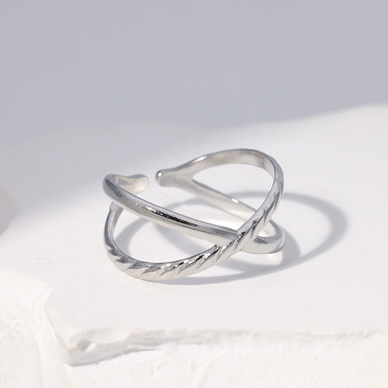 Gold Infinite Adjustable Stainless Steel Ring