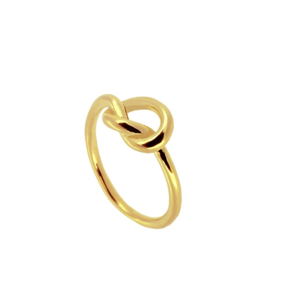 Anillo de Plata 925 Nudo con Ba o de Oro 18k Isond Joyas