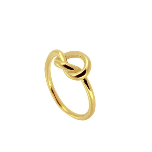 925 Silver Knot Ring with 18k Gold Plated