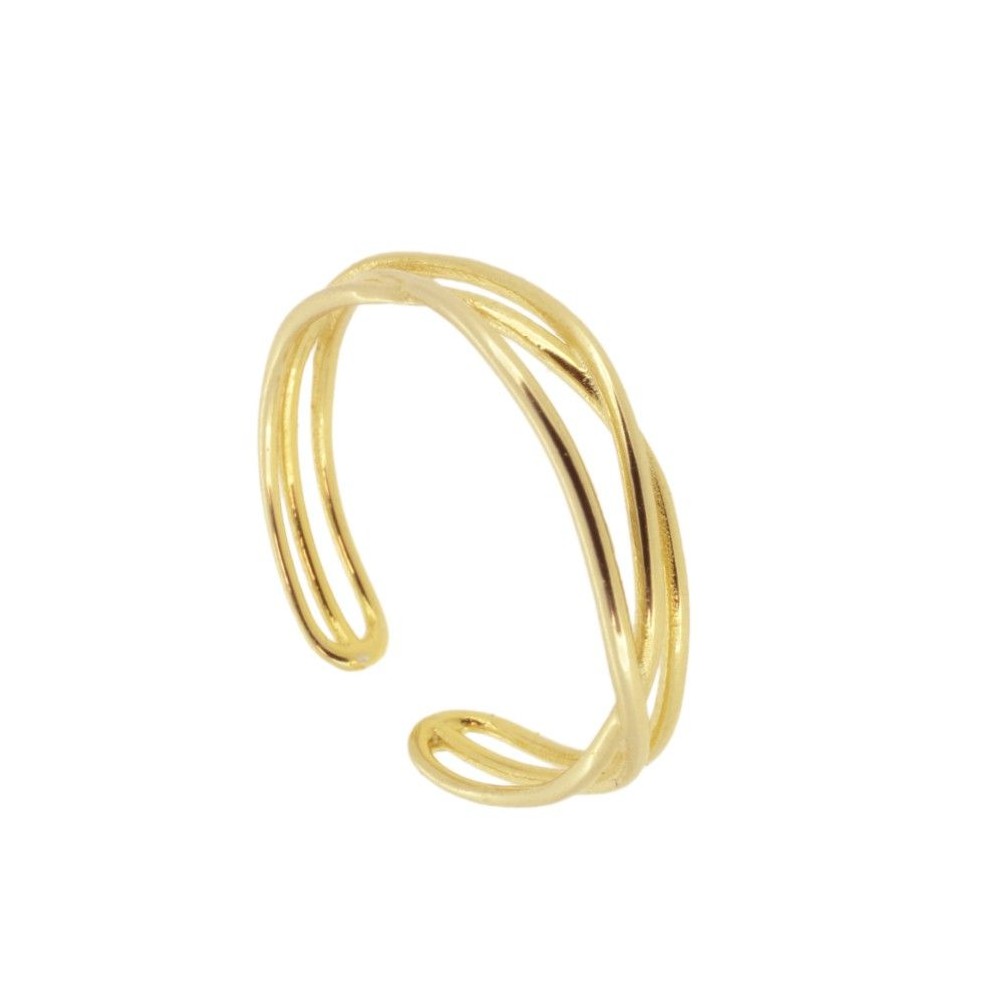 Rom-Ring aus 925er Silber, vergoldet mit 18 Karat Gold