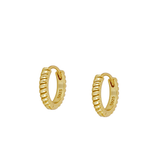 Sintra 925 Silver Earrings with 18k Gold Plated 3 sizes