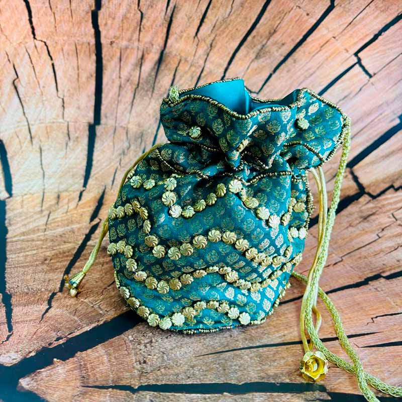 Aarya Turquoise Bucket Bag