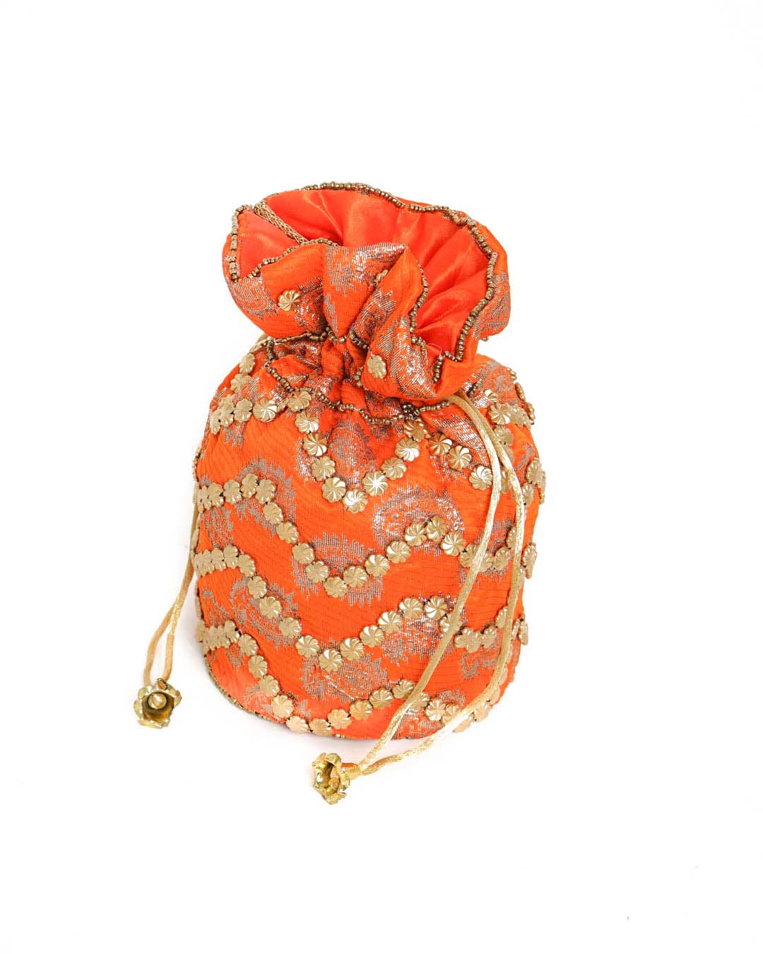 Aarya tangerine bucket bag