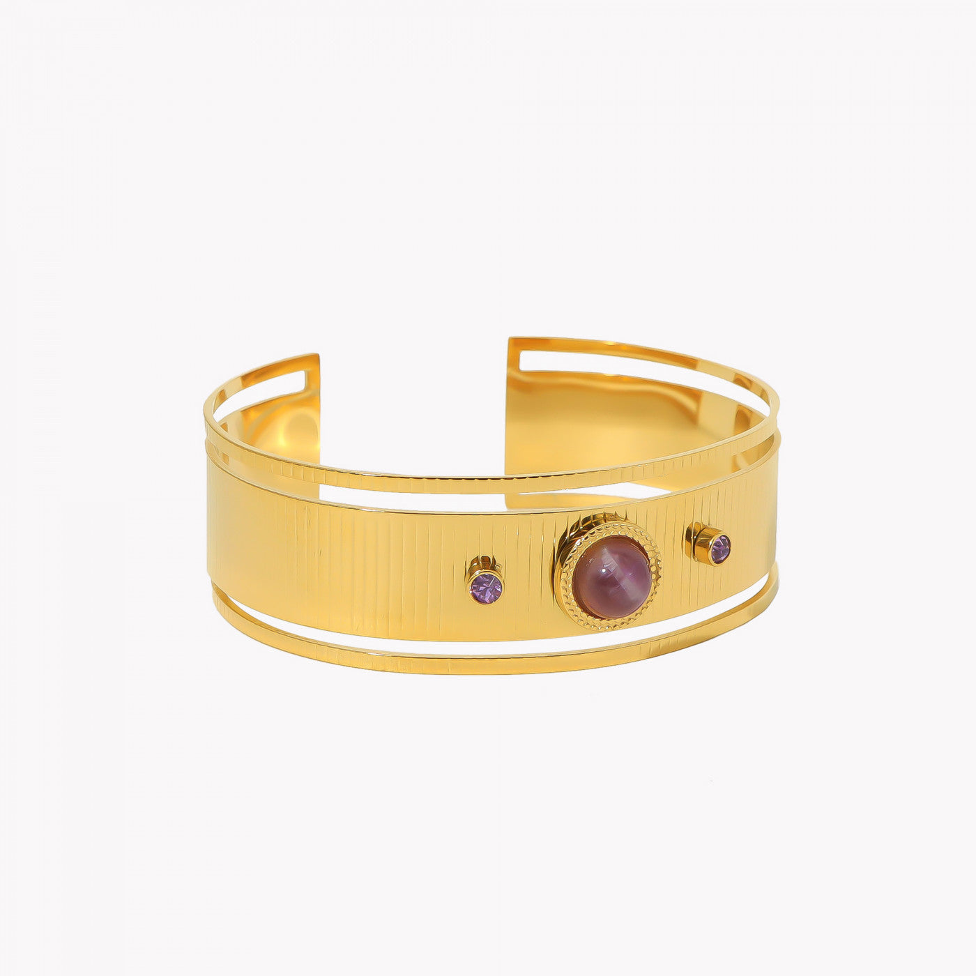 Goldenes Edelstahl-Blütenarmband in 2 Farben
