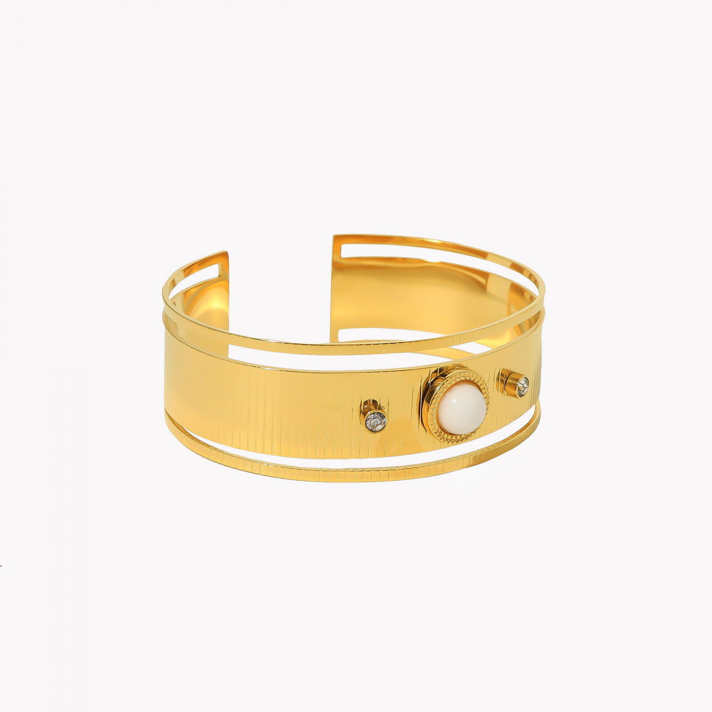 Goldenes Edelstahl-Blütenarmband in 2 Farben
