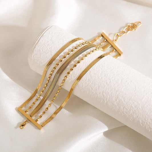 Martina Gold Stainless Steel Titanium Bracelet