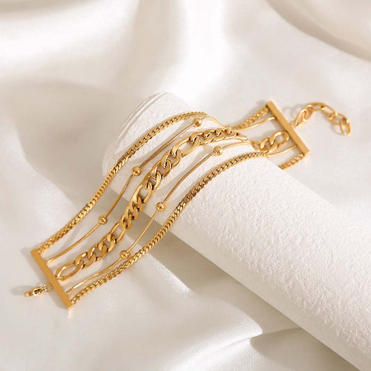 Valentina Gold Stainless Steel Titanium Bracelet