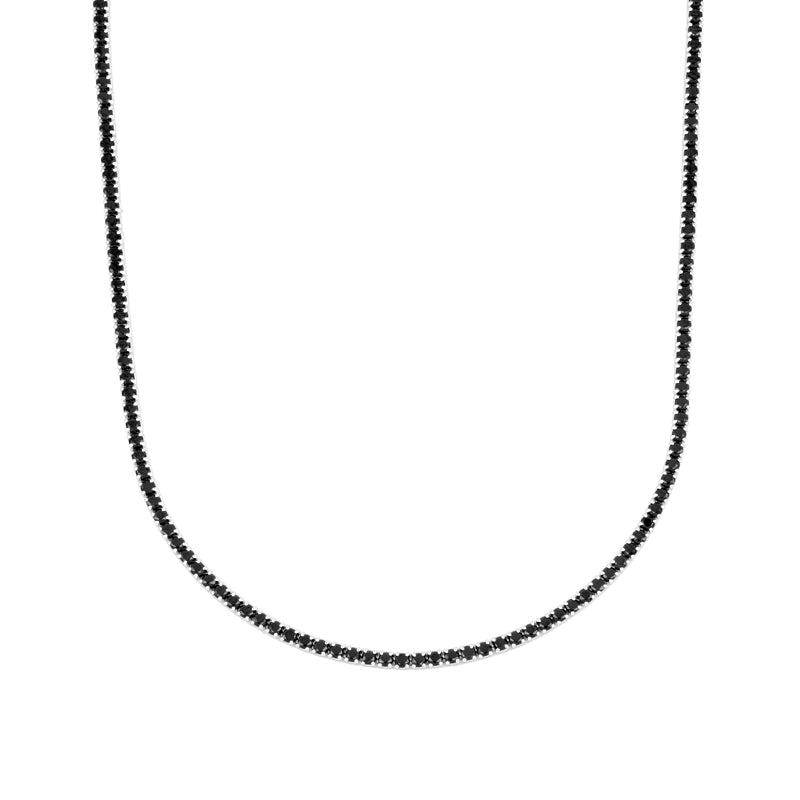 Halskette mit Montreal-Zirkonsteinen aus Sterlingsilber und 18-karätiger Vergoldung
