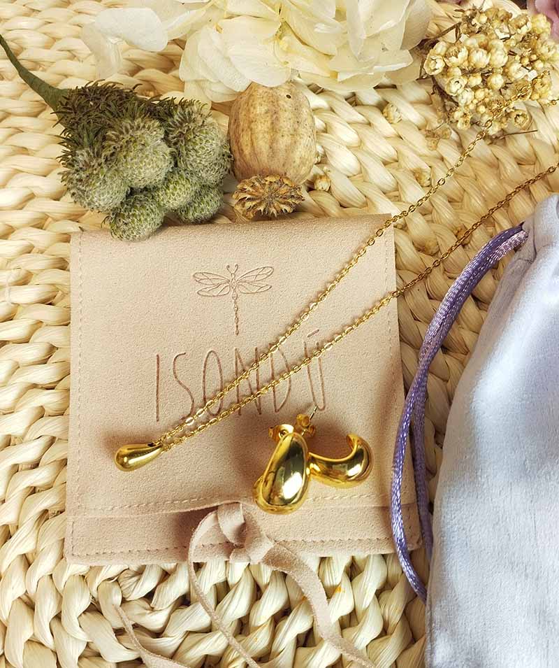 Golden Drop Stainless Steel Necklace