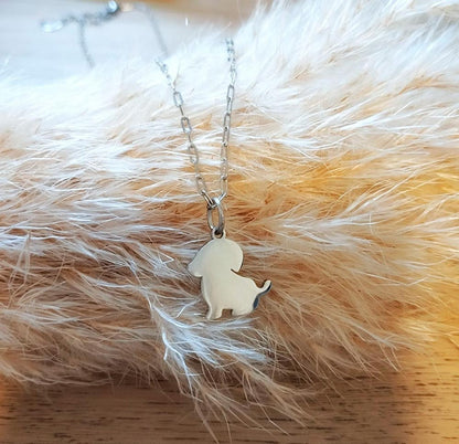 Stainless Steel Puppy Necklace