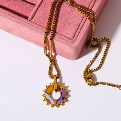 Sun Color Stainless Steel Necklace
