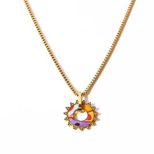 Sun Color Stainless Steel Necklace
