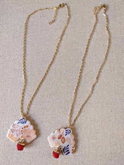 Handmade Giza Gold Polymer Clay Necklace