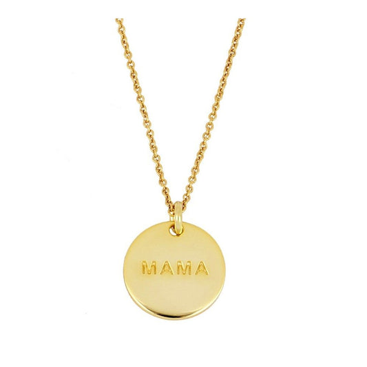 Mama-Halskette aus 925er Silber, getaucht in 18 Karat Gold.