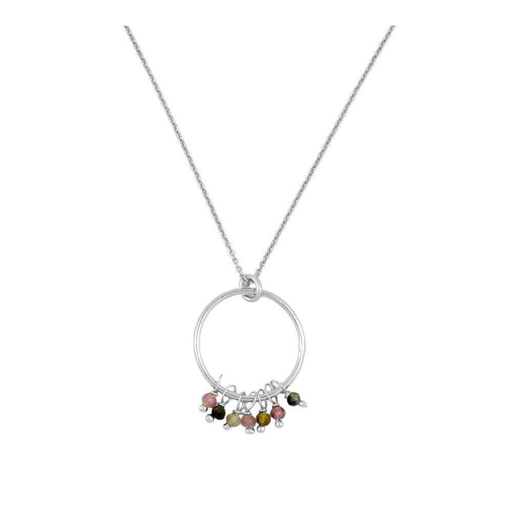 Necklace with Natural Stone Tourmaline Eider 925 Silver