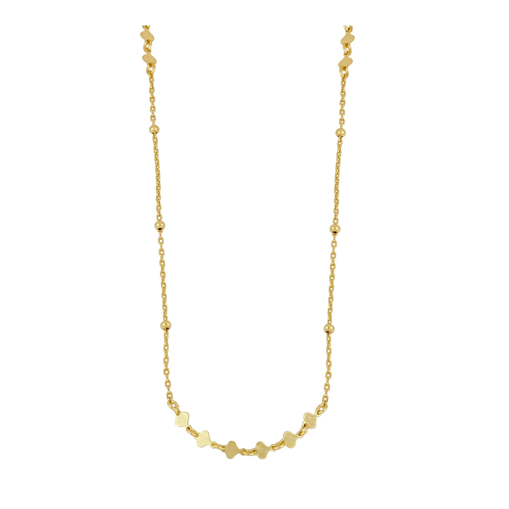 Capri-Halskette aus 925er-Sterlingsilber, vergoldet mit 18 kt Gold