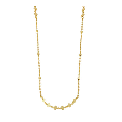 Capri-Halskette aus 925er-Sterlingsilber, vergoldet mit 18 kt Gold