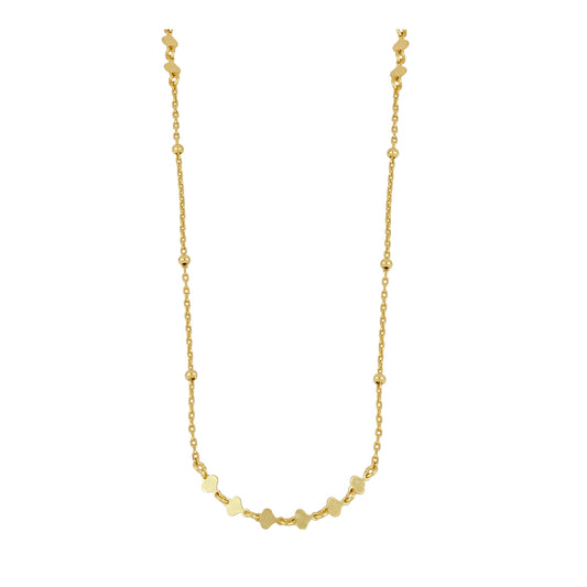 Capri 925 Sterling Silver Necklace plated in 18 kt Gold