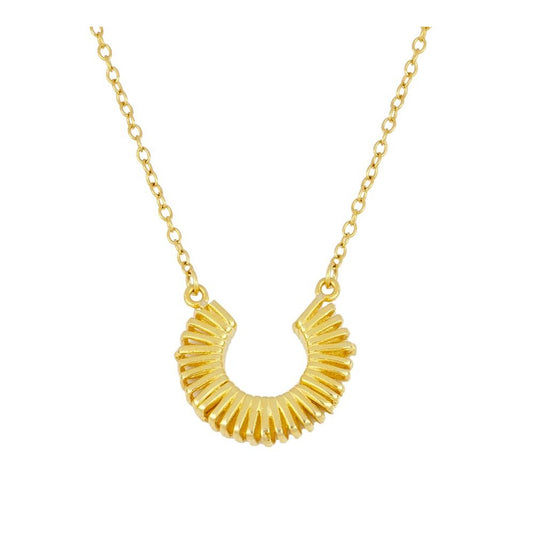 925 Silver Sun Necklace with 18k Gold Plated