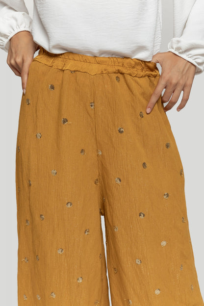 Mustard fringed Panambi pants