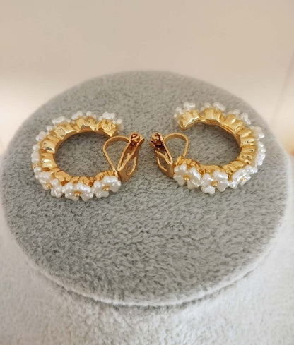 Boucles d'oreilles en acier inoxydable avec perles Fiorenza