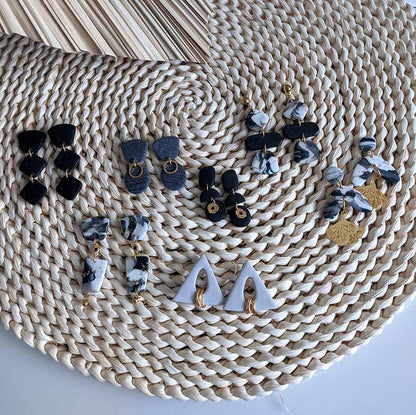 Handmade Polymer Clay Earrings Dubai Gold