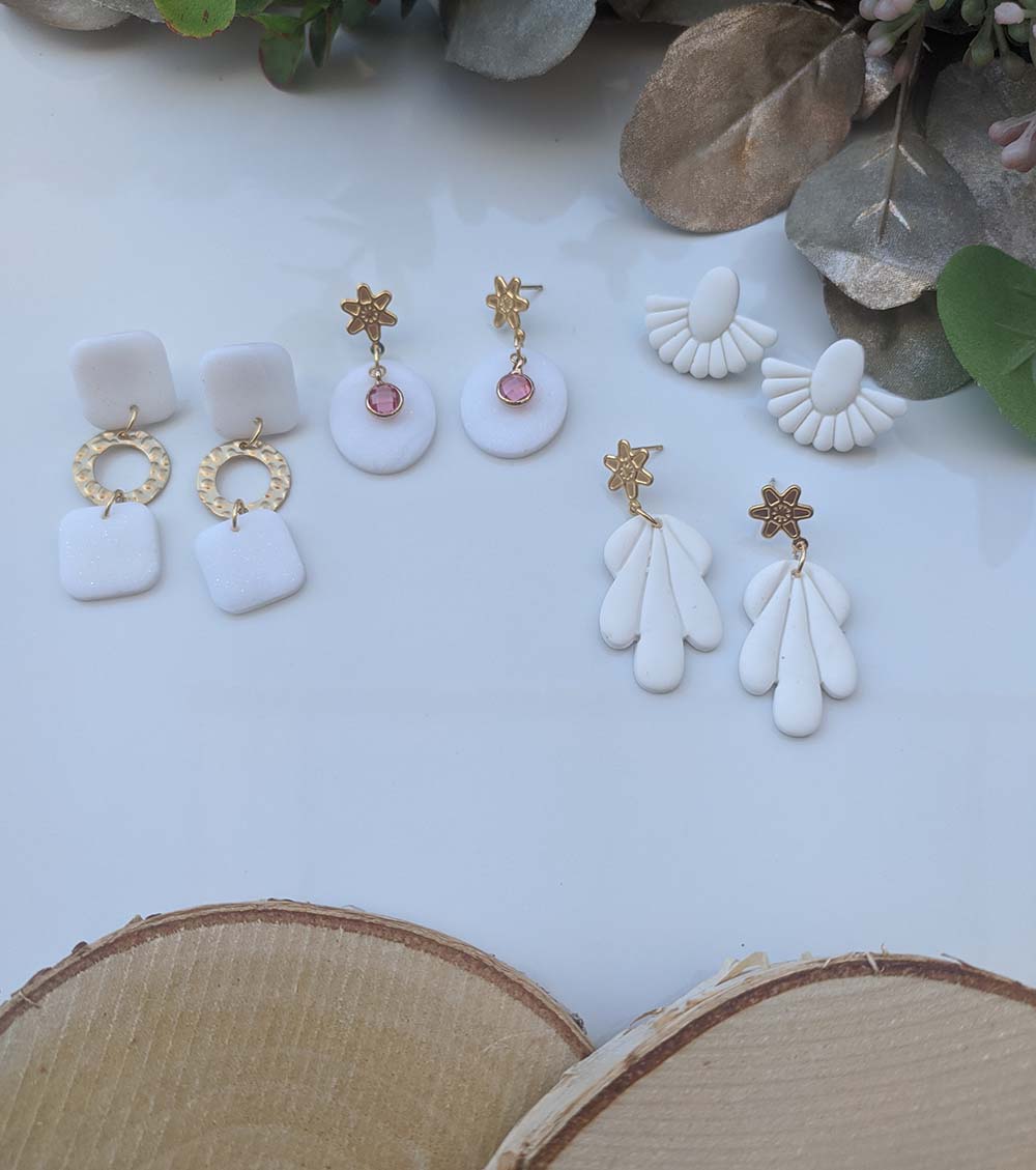Handgefertigte Ohrringe aus Sydney-Polymer-Ton