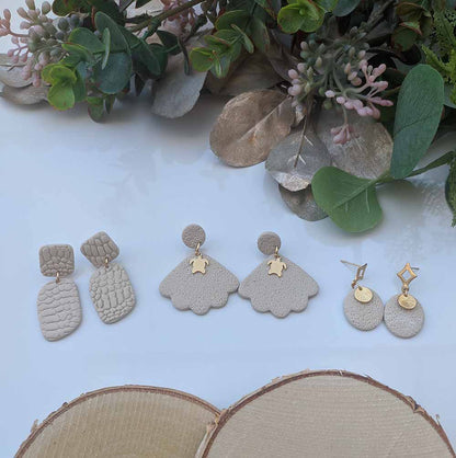 Handmade Polymer Clay Turtle Earrings