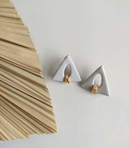 Boucles d’oreilles en argile polymère faites à la main Dubai Gold 