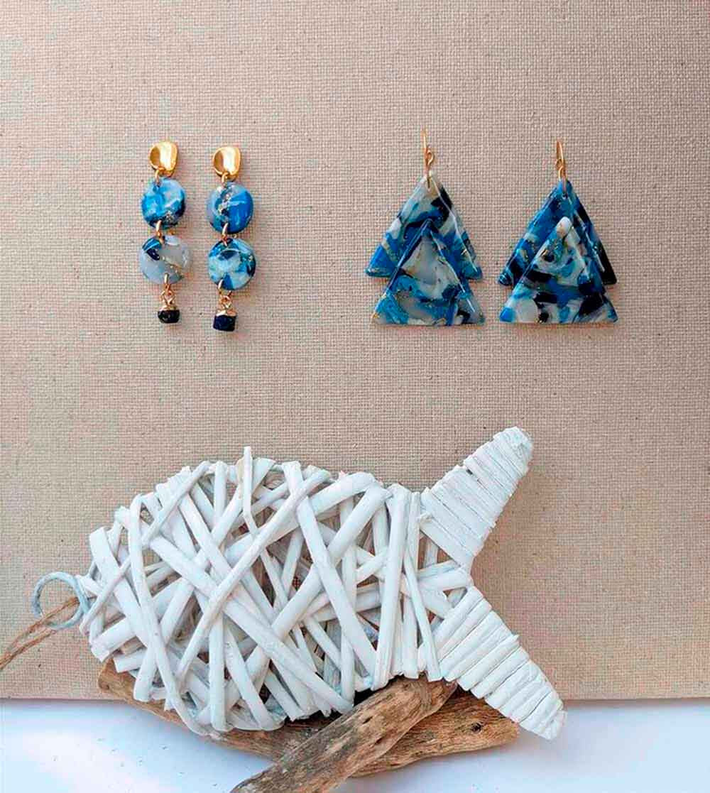 Handmade Polymer Clay Earrings Aegean