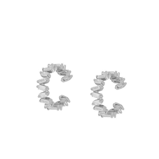 EarCuff-Ohrringe aus 925er-Sterlingsilber mit Zirkonia