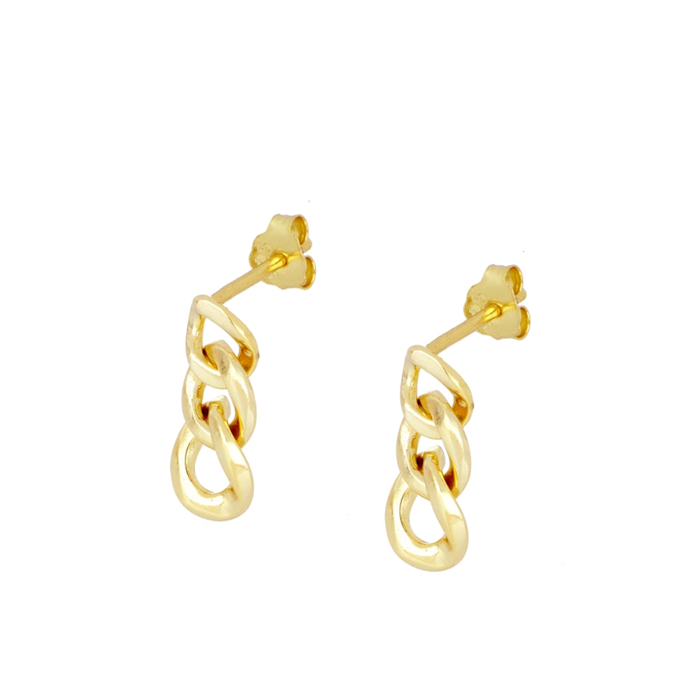 925 Silver Lula earrings plated in 18Kt Gold.