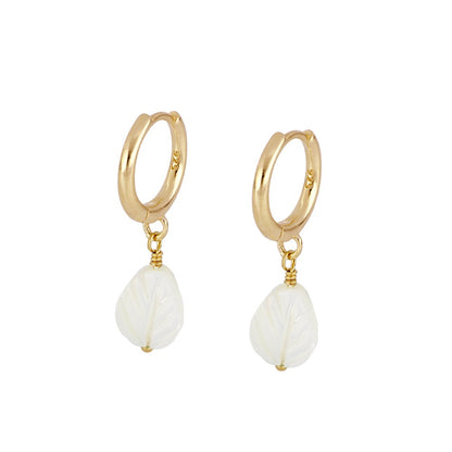 Earrings with Natural Stones Gilda Pearls 925 Silver with 18 kt Gold plating