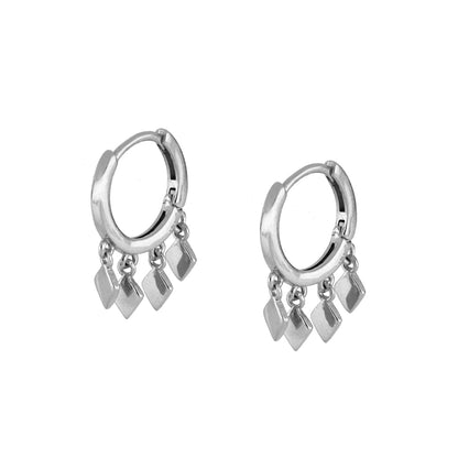 925 Silver Earrings 4 Rhombuses