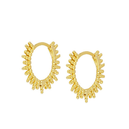 925 Silver Sun Earrings with 18k Gold Plated
