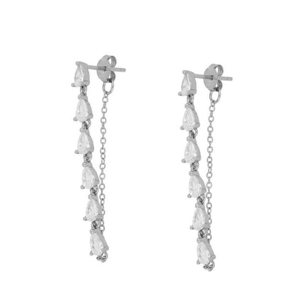 Earrings with Zircon Stones in 925 Silver Giselle