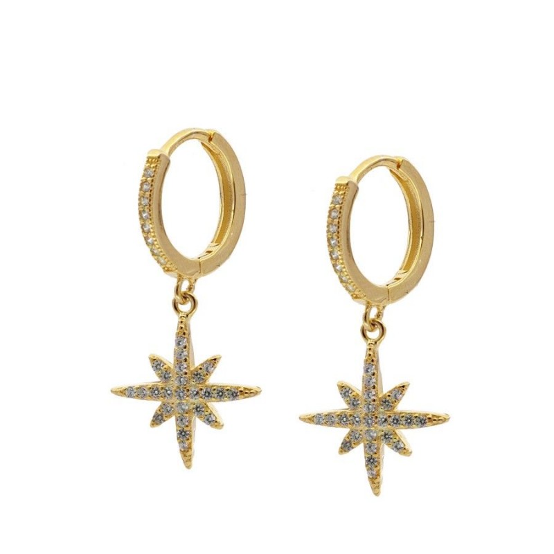 Earrings with Zircon Stones in 925 Silver and 18k Gold plating Marisol