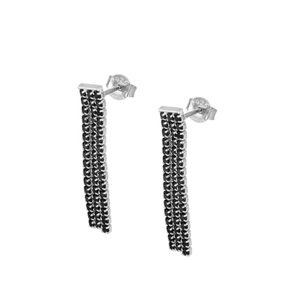 Earrings with Zircon Stones in 925 Silver Noelia