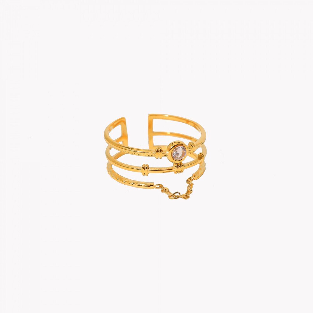 Gold Lena Stainless Steel Ring